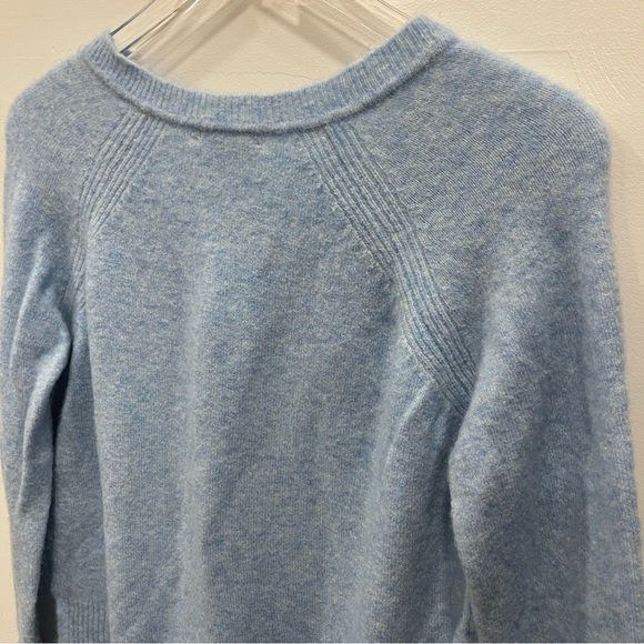J. Crew Supersoft V-Neck Sweater Heather Blue Small Merino Wool Alpaca - Picture 11 of 11